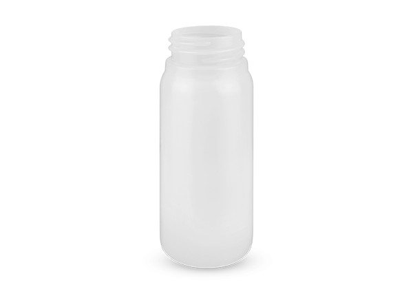 Bottle 100ml in HDPE or Multilayer, neck 35mm, natural color